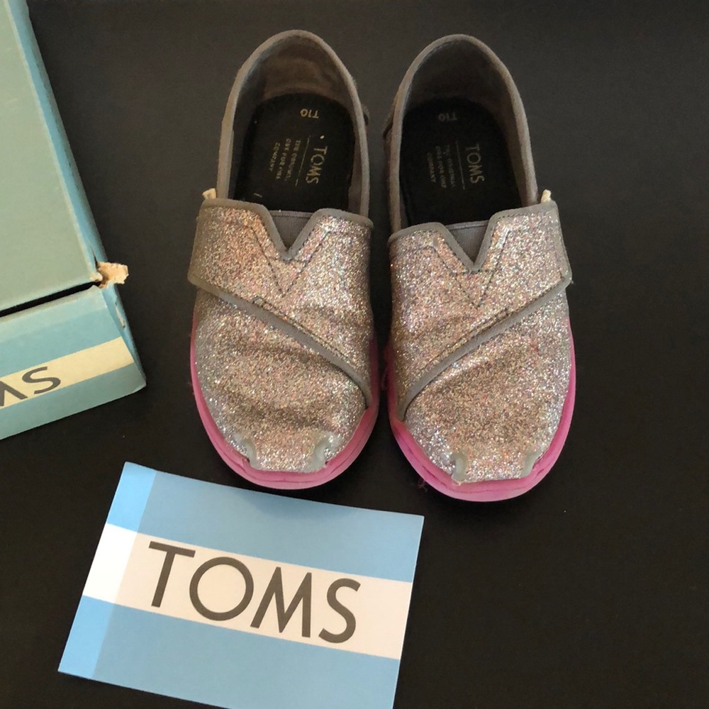 Glitter TOMS in good used condition